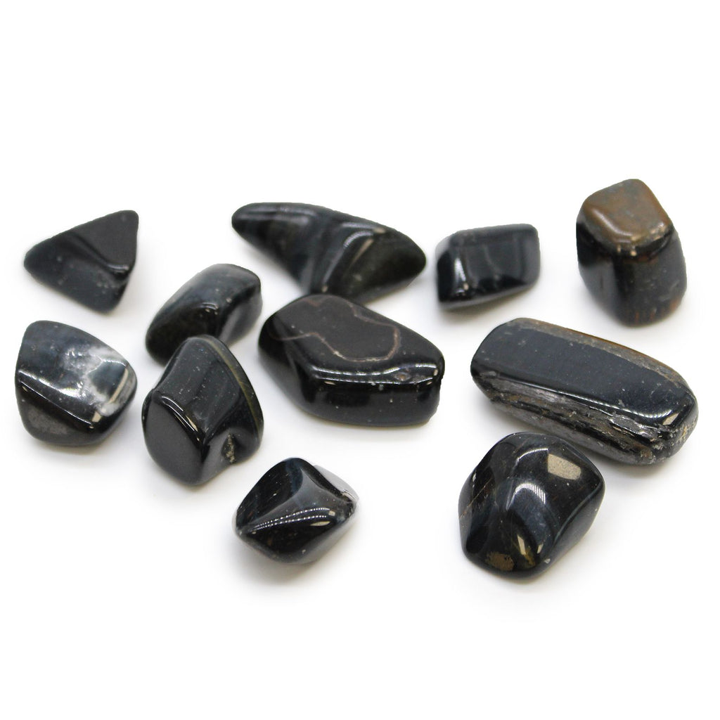 L Tumble Stones - Ojo de Tigre (Azul)