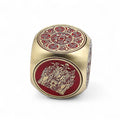 Fortuna Feng Shui - Cubo de Prosperidad Rojo y Latón - Plano