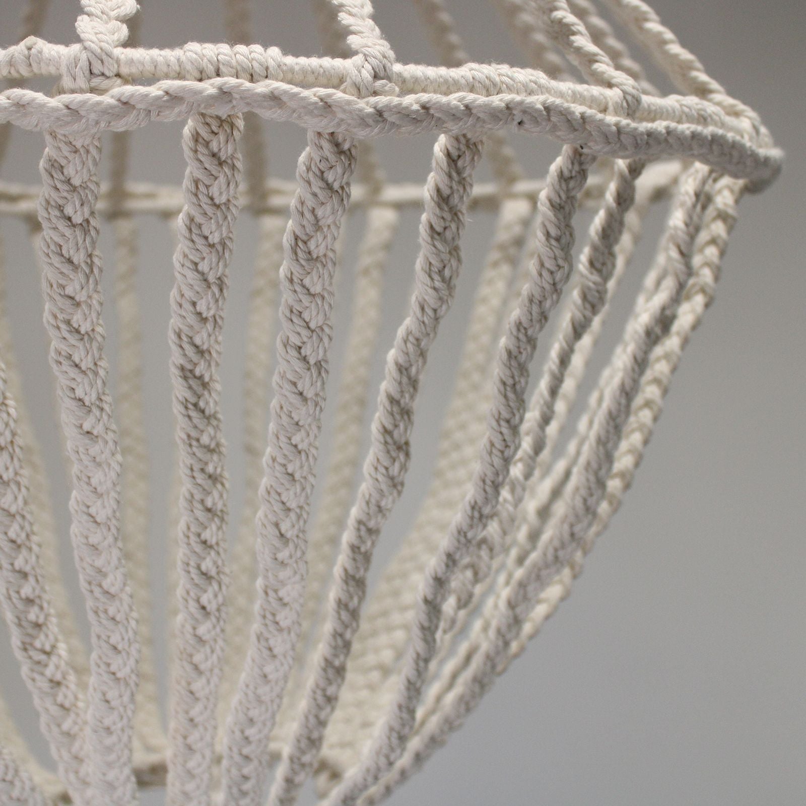 Candelabro de gota grande de macramé - Natural