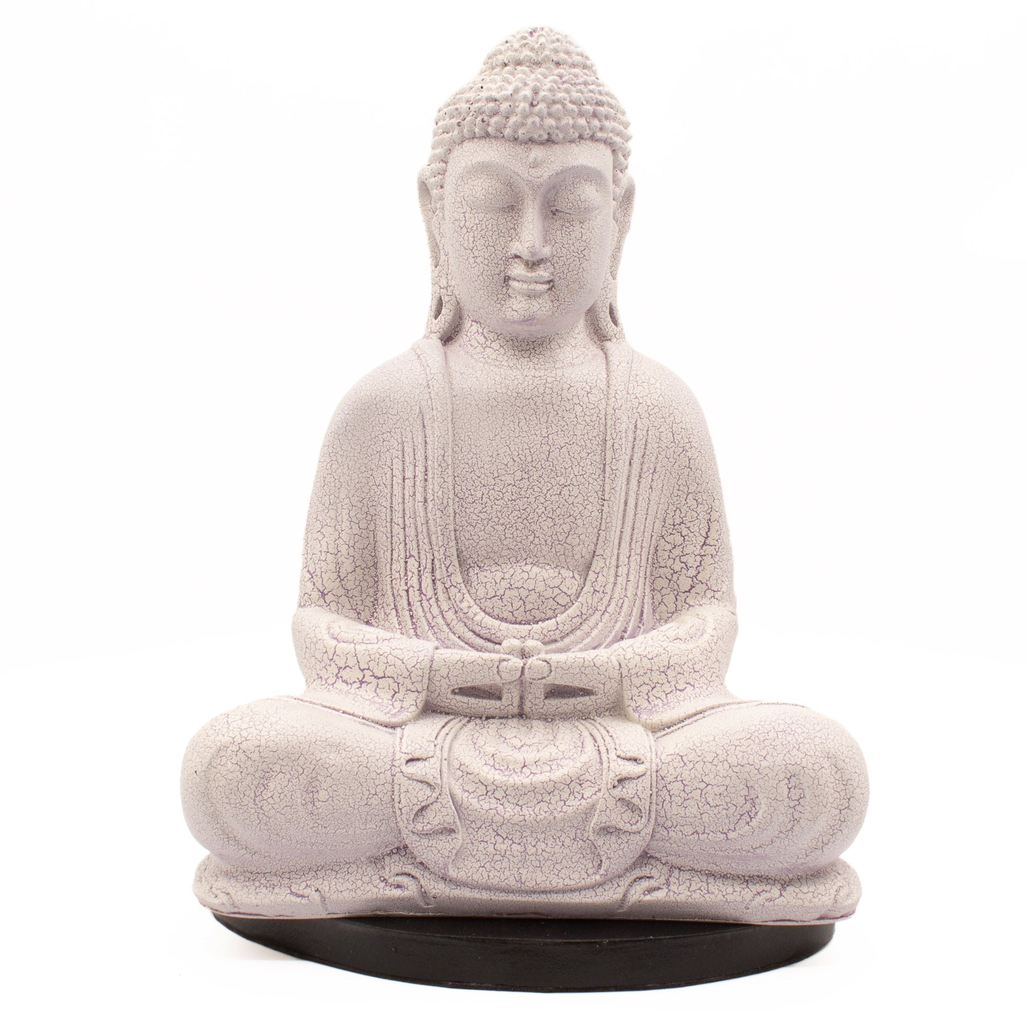 Meditación Buda Lámpara Lavanda Crackle - Soporte Oval