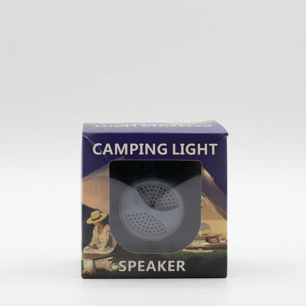 Lámpara colgante verde para acampar y mini altavoz