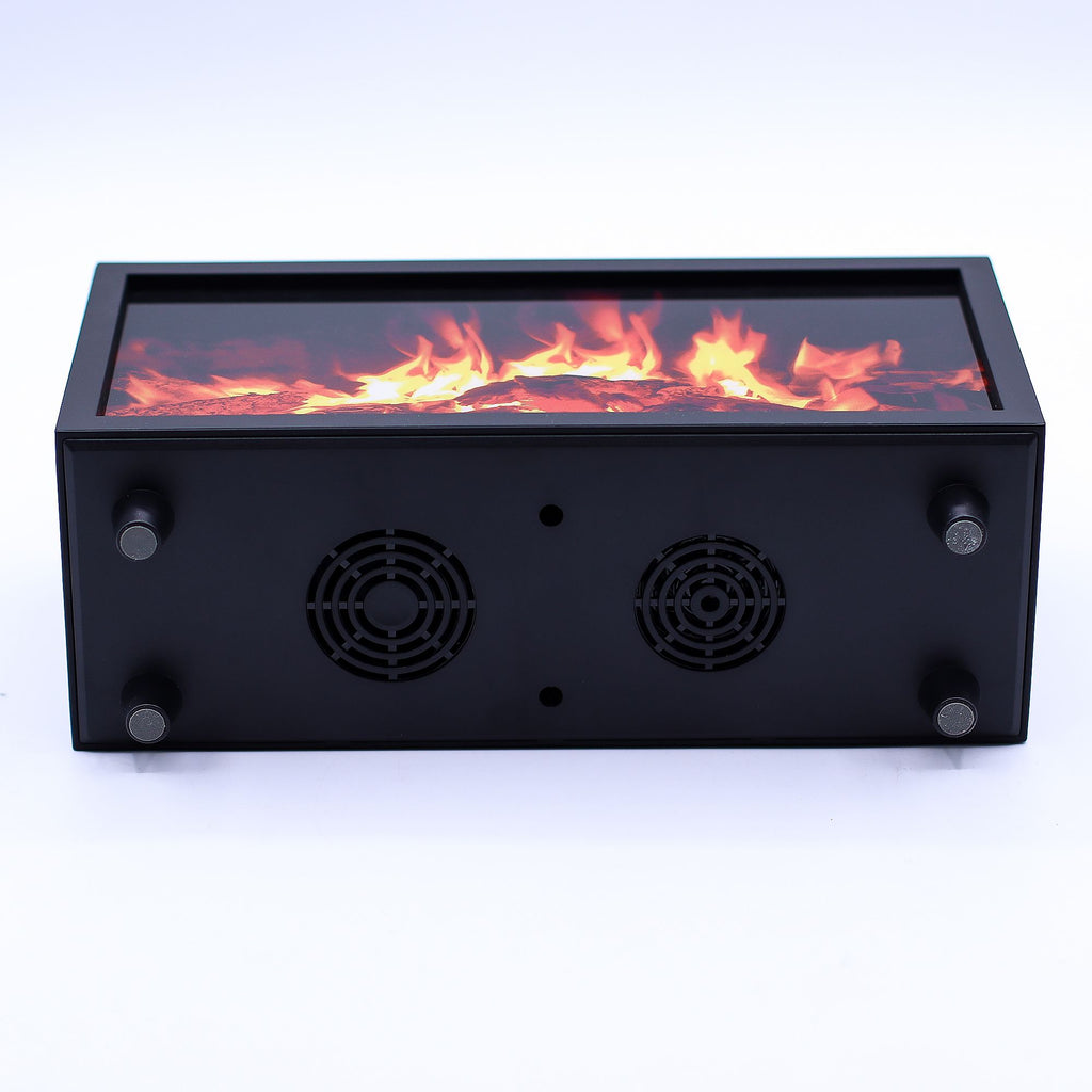 Difusor de aroma con efecto de llama y sonido de aves - USB negro - Cambio de color