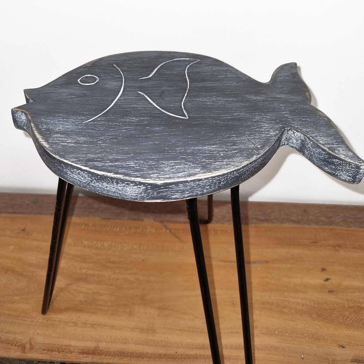 Mesa de Madera de Albasia - Grisáceo