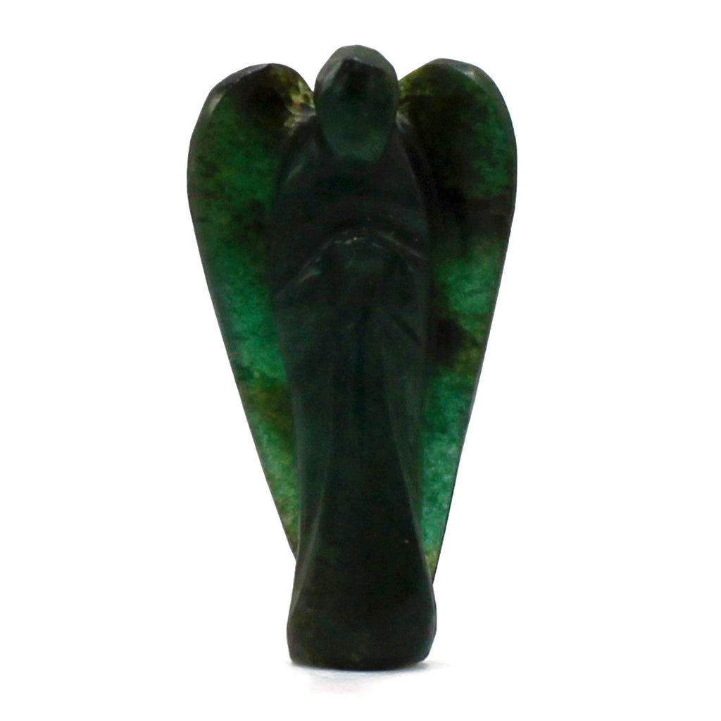 Ángel de piedra preciosa tallada a mano - Aventurina verde