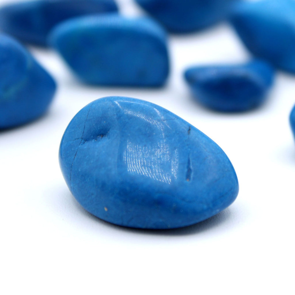 L Tumble Stones - Howlite Azul
