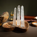 puntas de obelisco de seis caras de piedra preciosa, aprox. 17 cm - cristal de roca