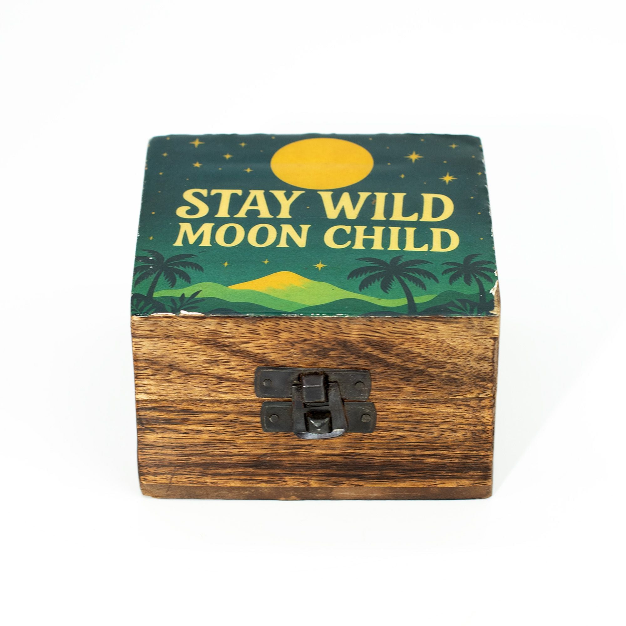 Pequeña caja esmaltada - Mantente salvaje, hijo de la luna