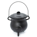 Caldero de hierro fundido extra grande con pentágono de 23x18 cm (al menos 4 kg)