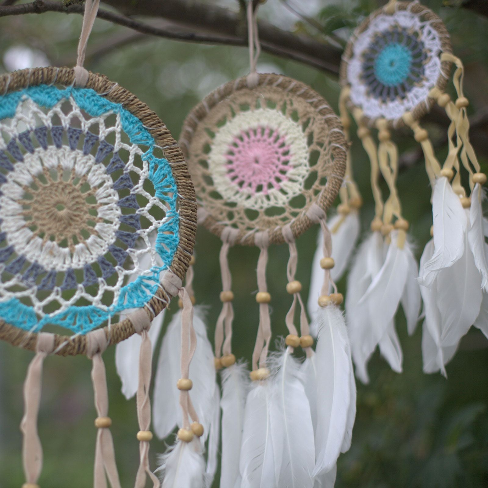 Atrapasueños-Macramé Rosa 12cm (Colores Surtidos)