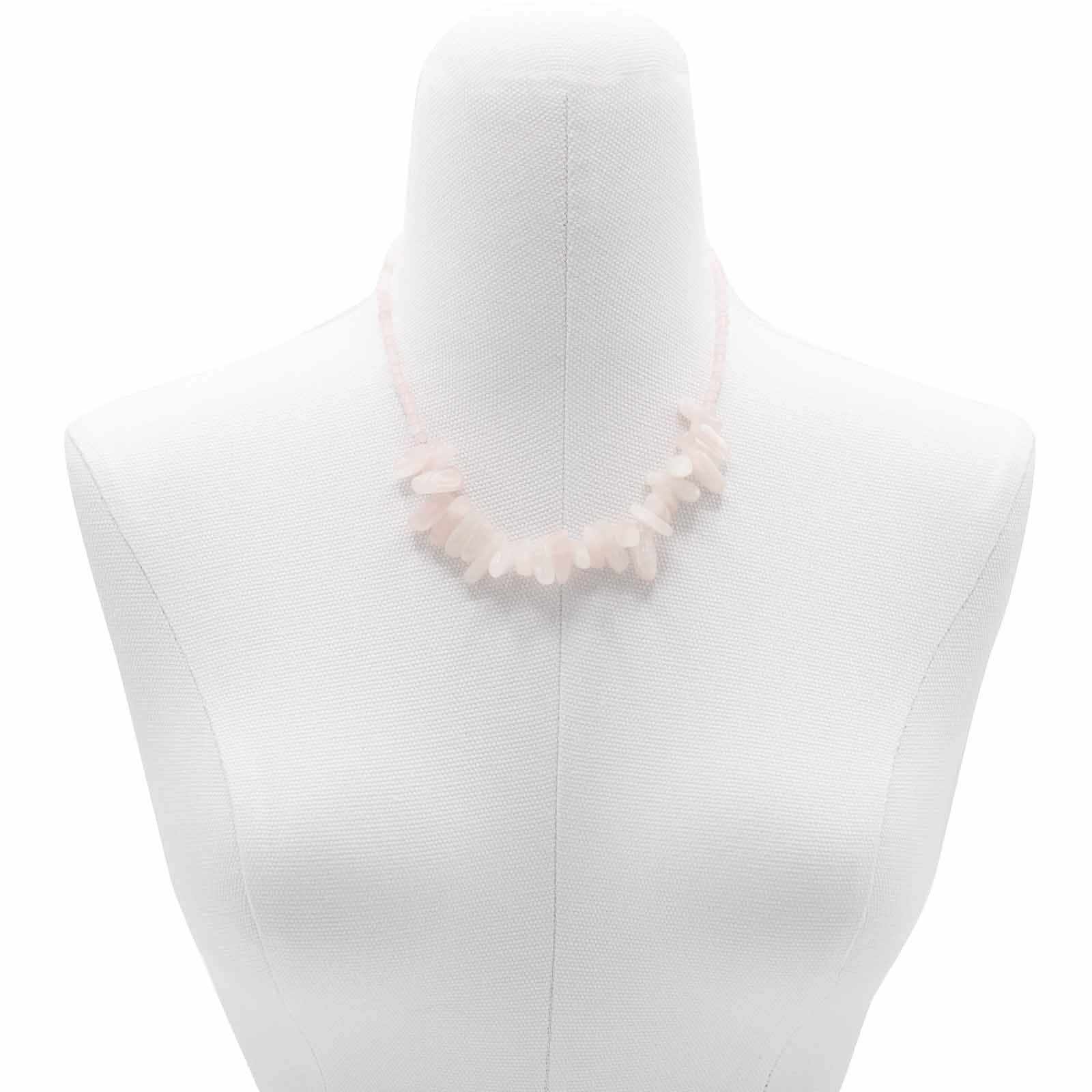 Collar de gemas Longstone - Cuarzo rosa