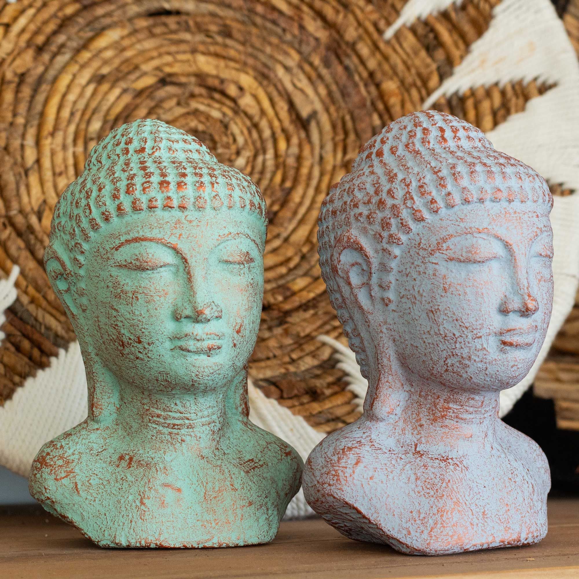 Cabeza de Buda Tranquilidad - Cobre verde