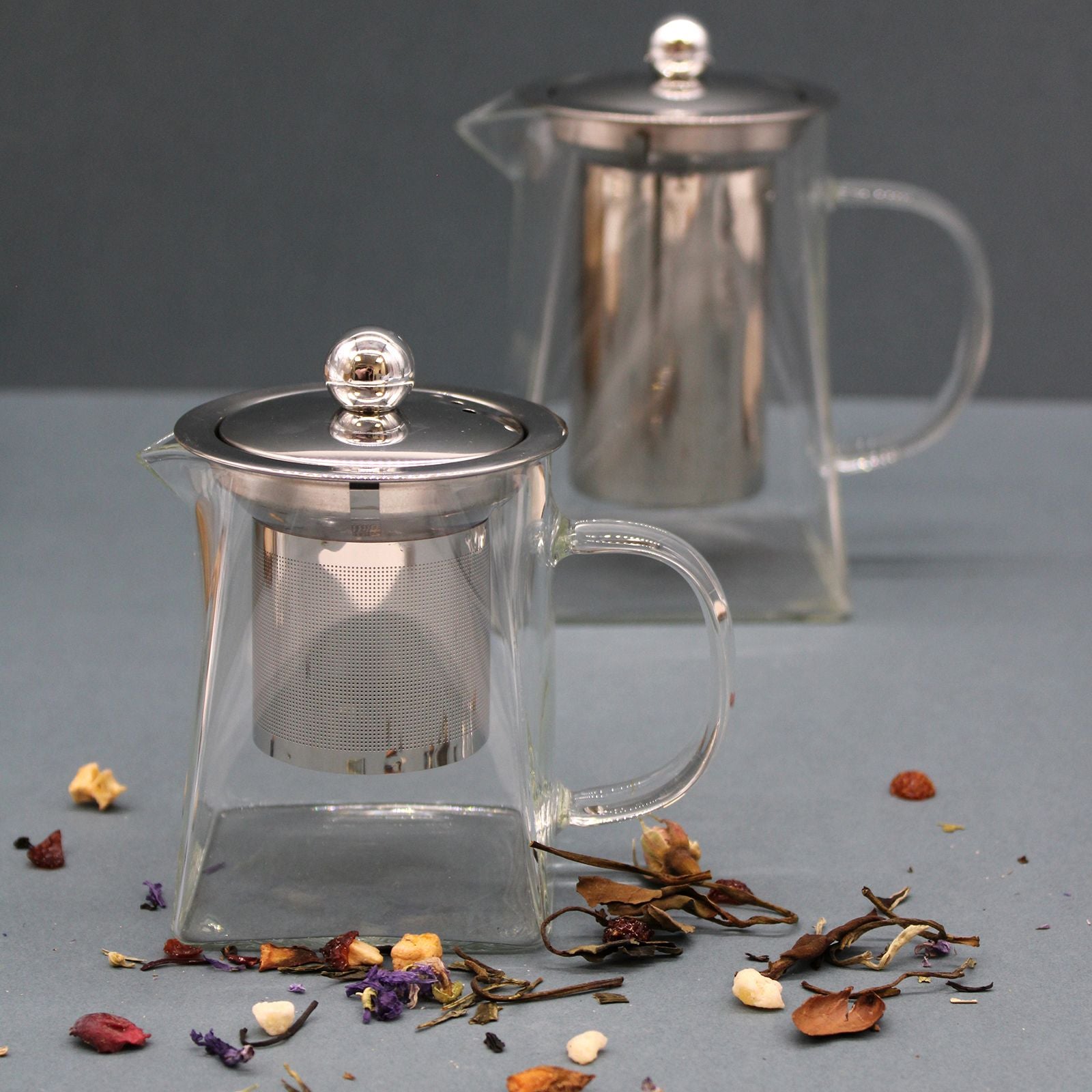Tetera con infusor de vidrio - Forma de torre - 350ml