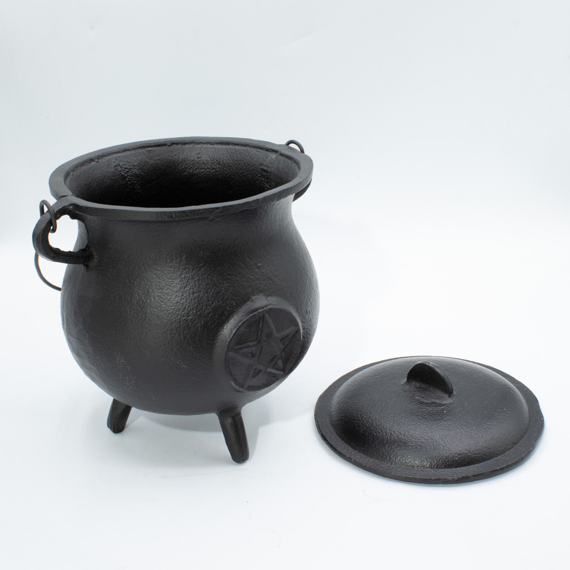 Caldero de hierro fundido extra grande con pentágono de 23x18 cm (al menos 4 kg)