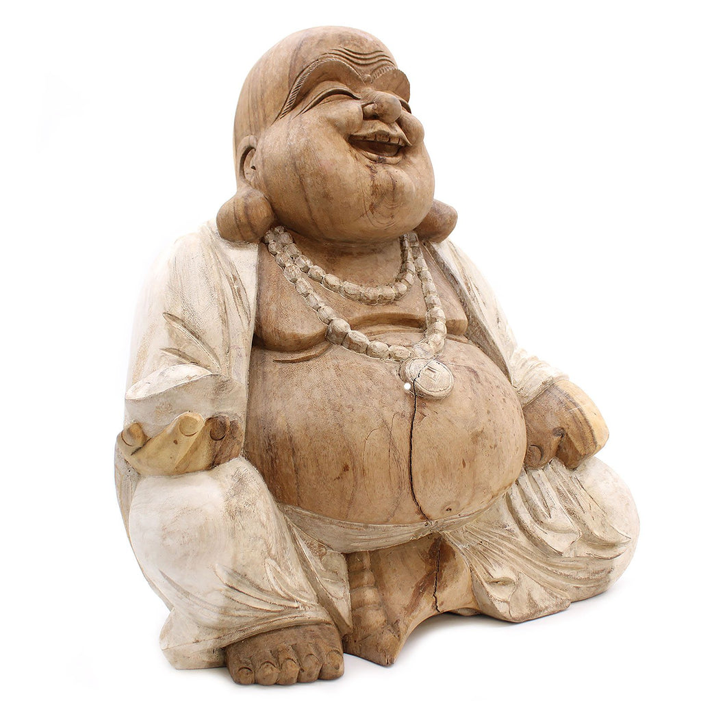 Buda Feliz - Blanqueado 50cm