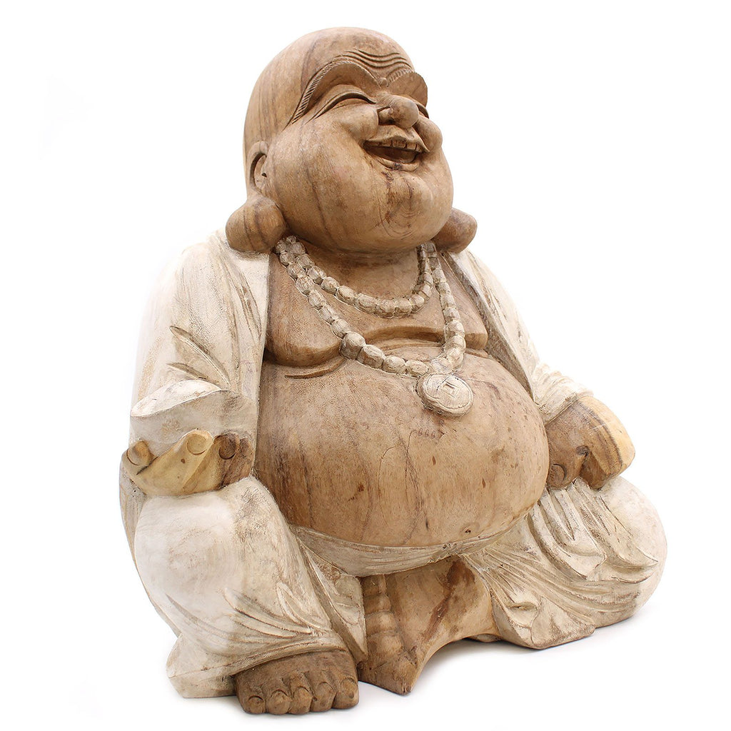 Buda Feliz - Blanqueado 50cm