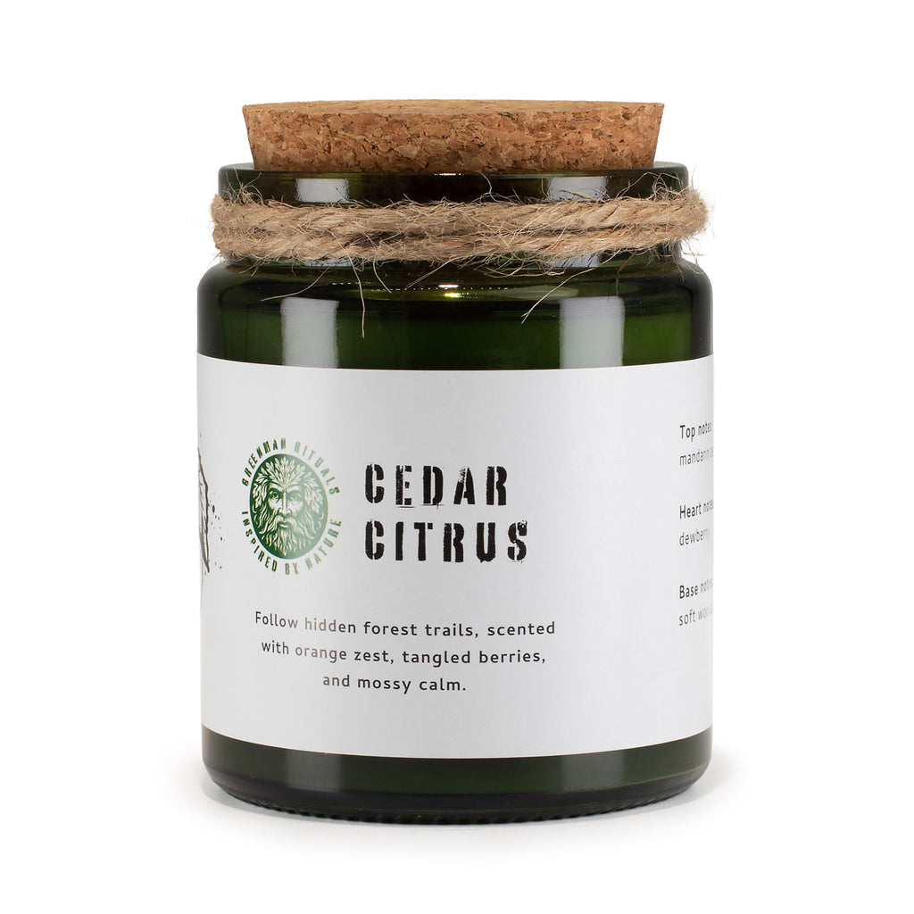 Vela de soja Greenman Woodwick - Cedro y Cítricos