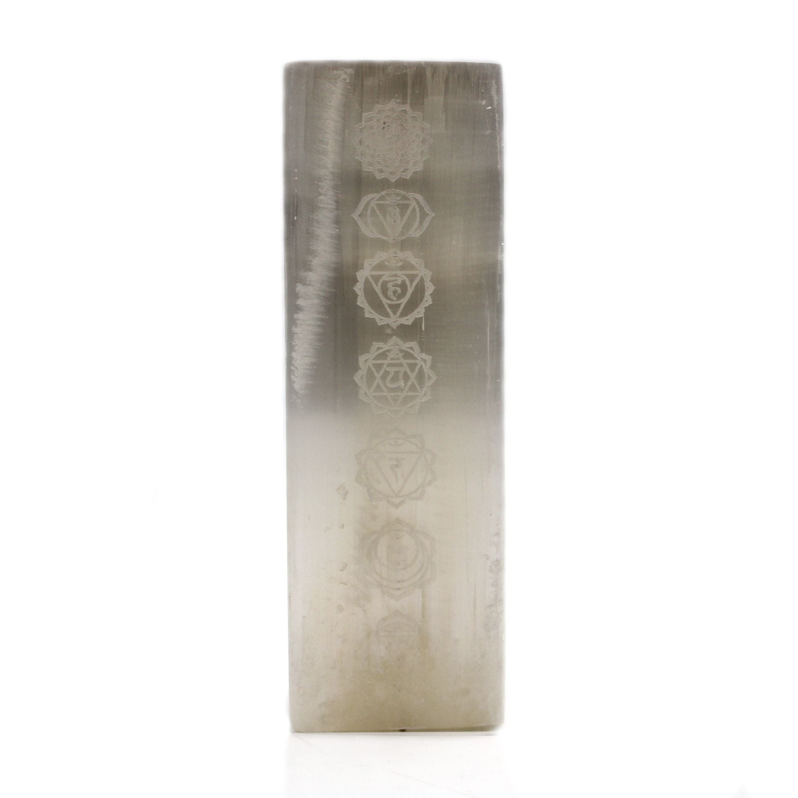 Lámpara Bloque Selenita 25cm - Lámpara Chakra