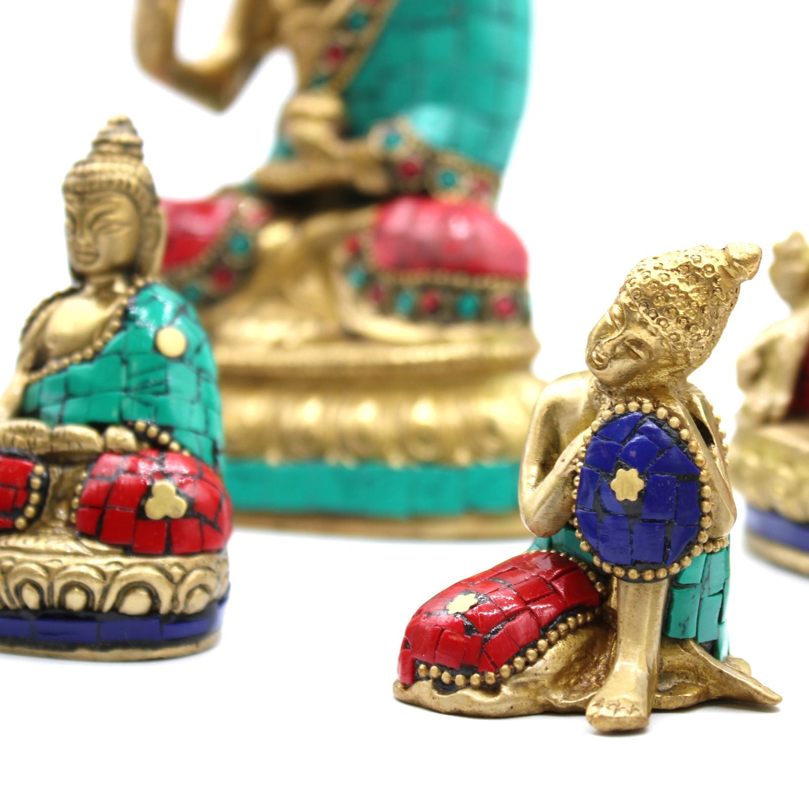 Figura de Buda de Latón - Cabeza Gr- 11.5 cm