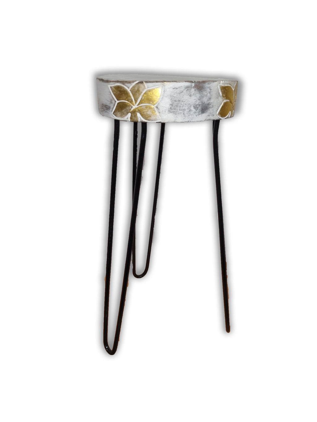 Soporte para plantas de madera de Albasia - Blanqueado