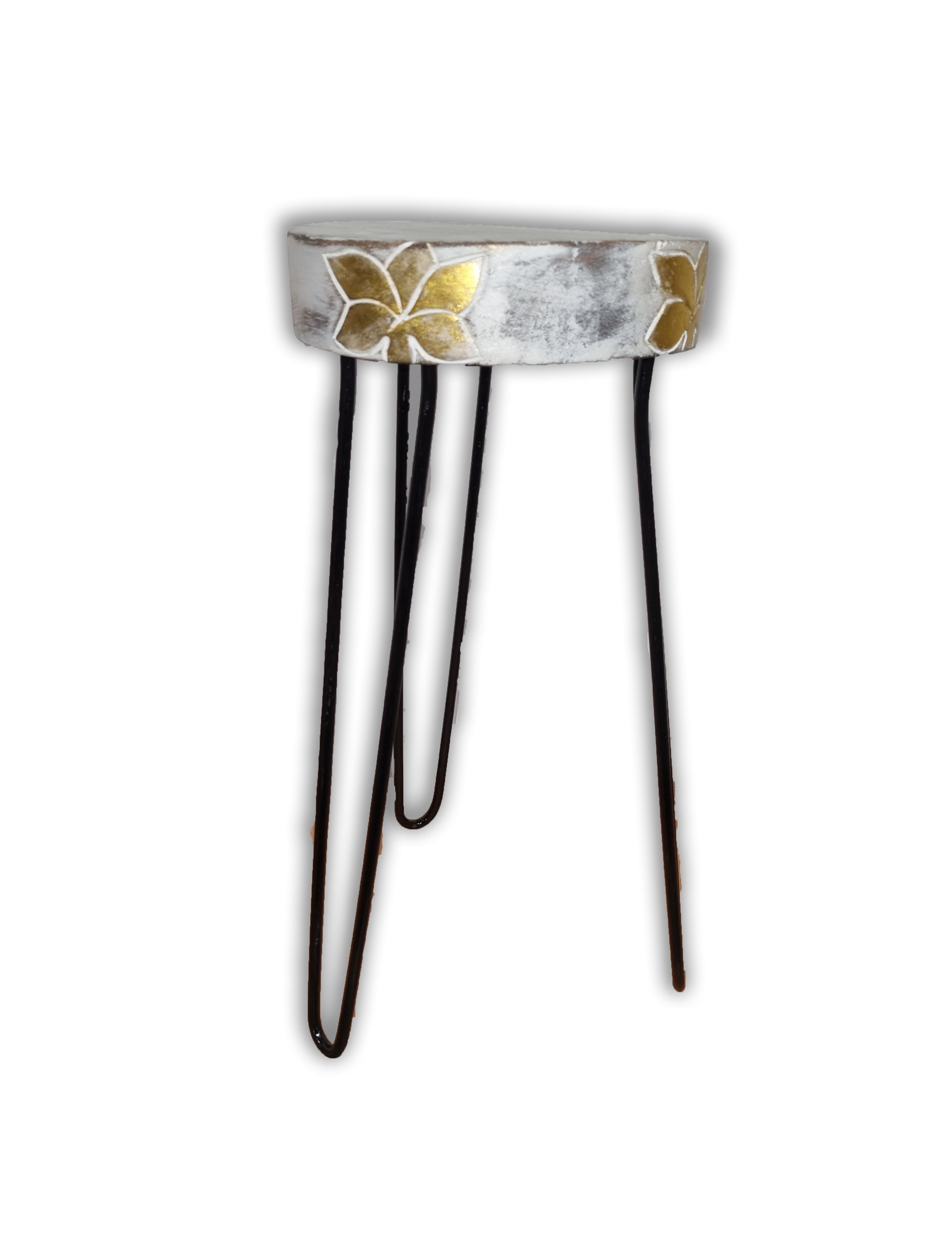 Soporte para plantas de madera de Albasia - Blanqueado