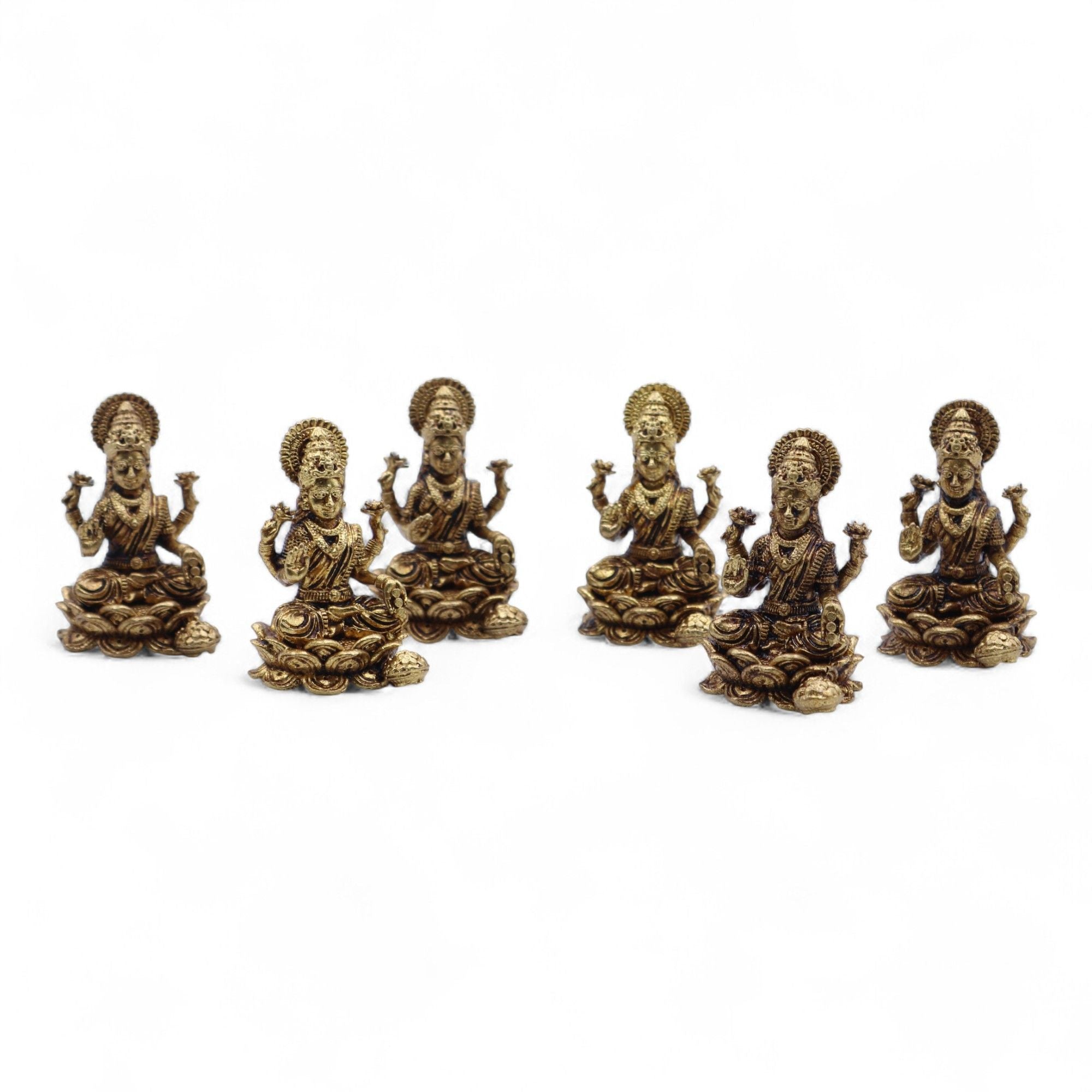 Dioses en miniatura de latón - Laxmi (22 g)  - 37 mm