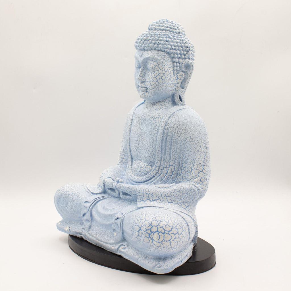 Lámpara de Buda para meditación azul cielo - soporte ovalado