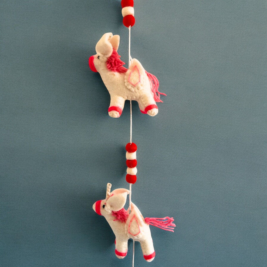 Colgante de Pared de Fieltro - Unicornios