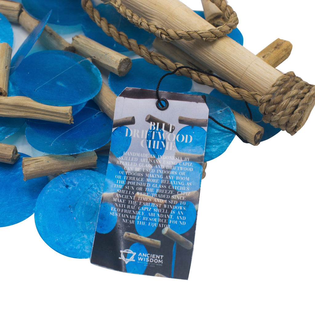 Carillón de madera flotante - Azul