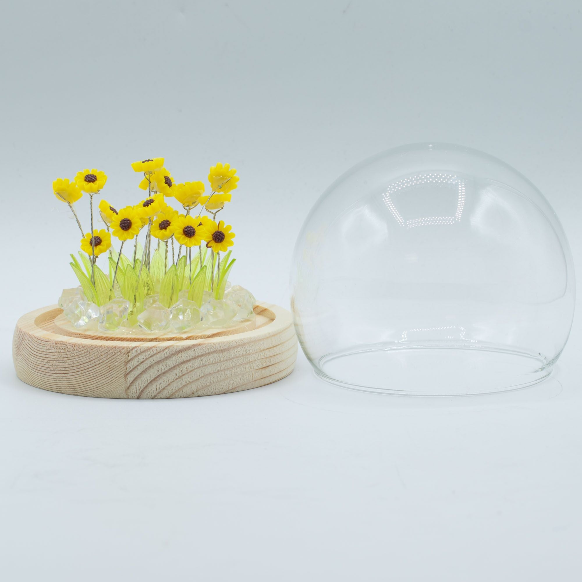 Domo de jardín Floral Glow - 20 girasoles - LED USB