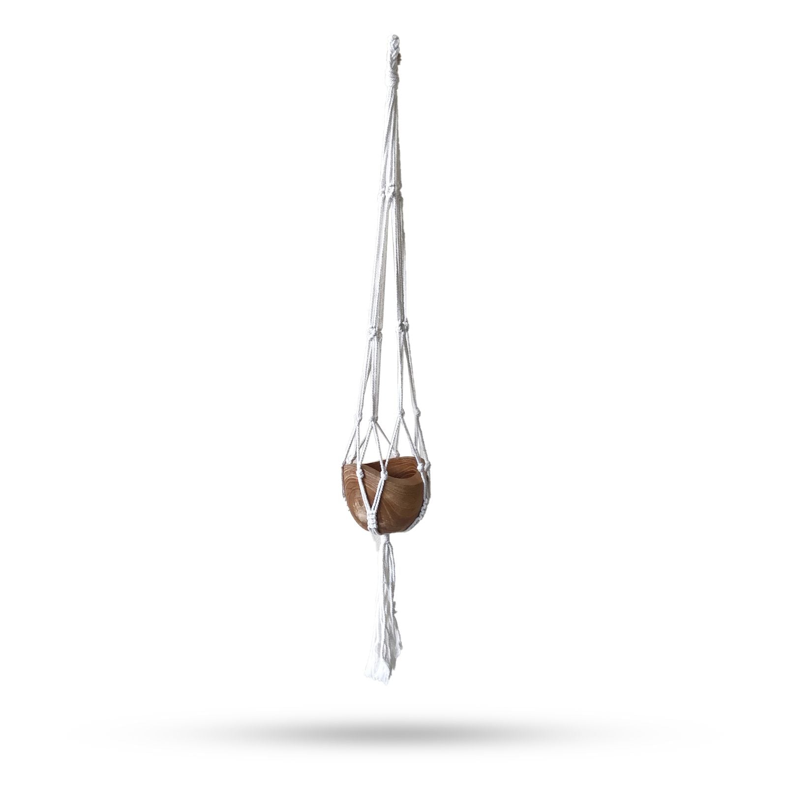 Macrame Soporte Clásico - Natural Med Pot