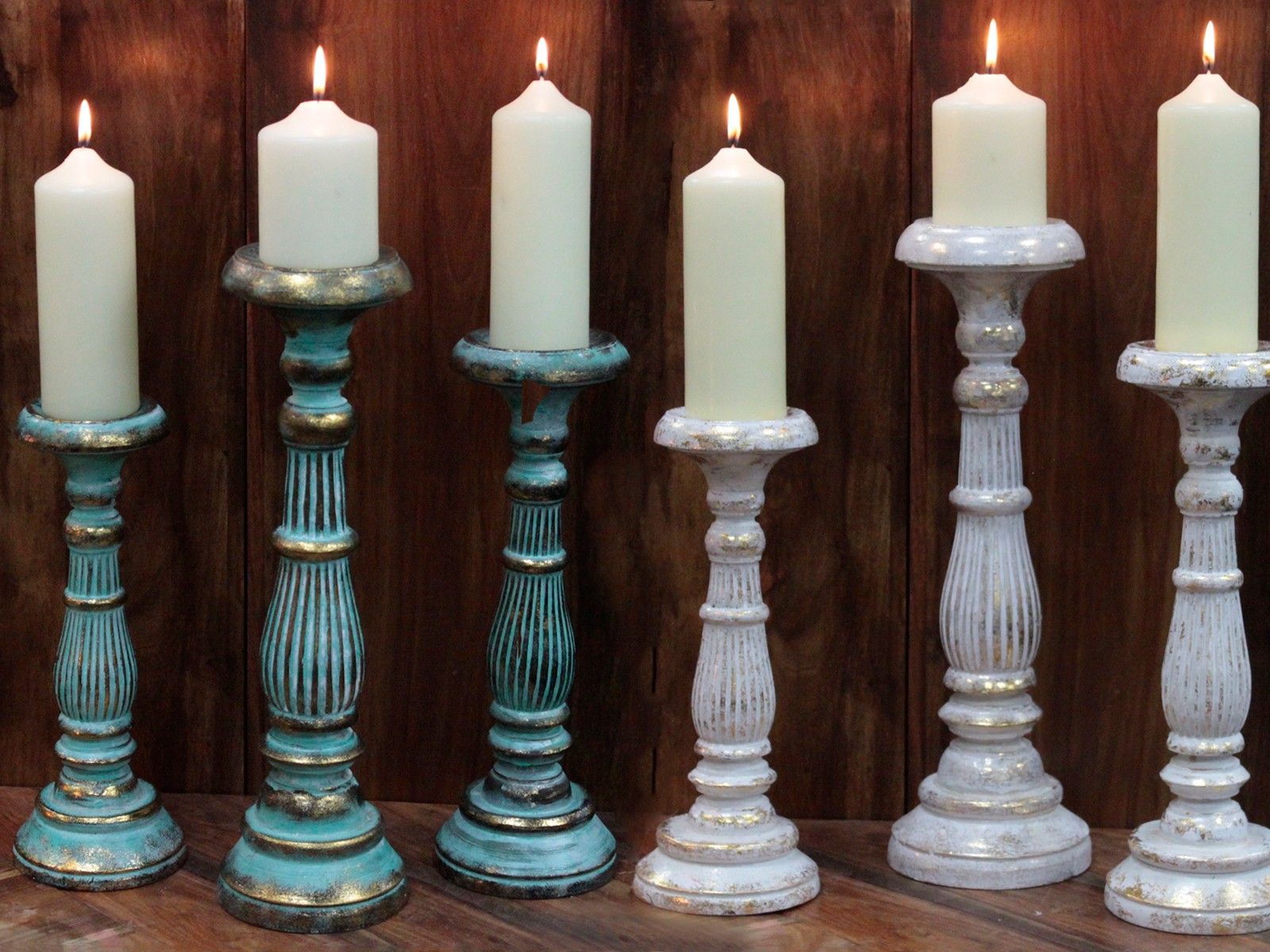 Candelabro Pequeño - Turquois Gold