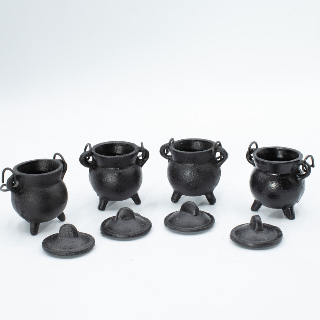 Calderos de hierro fundido extra pequeños 5x7 cm
