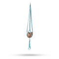 Macrame Pot Soporte Clásico- Maceta Med Azul Pólvora