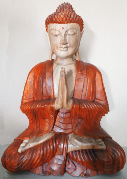 Estatua de Buda Tallada a Mano- 60cm Bienvenido