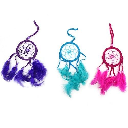 Atrapasueños Bali aro peq - Turquesa/Rosa/Morado