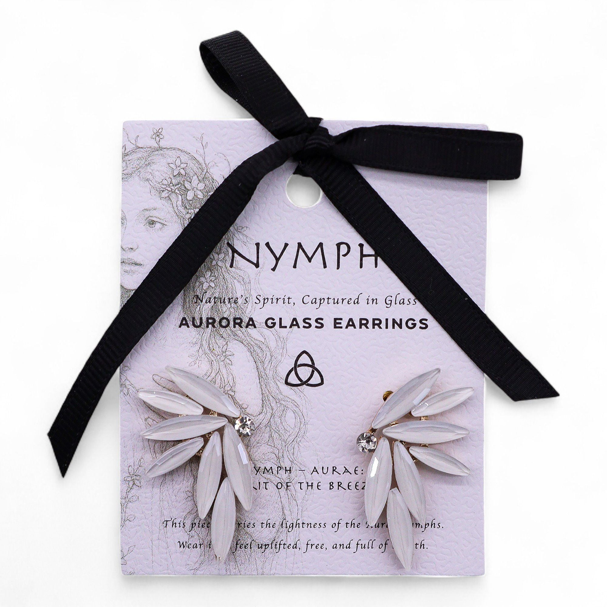 Pendientes de Cristal Vintage - Hadas - Perla
