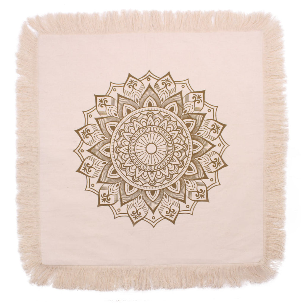 Cojín Lotus Mandala - 60x60cm - bronce