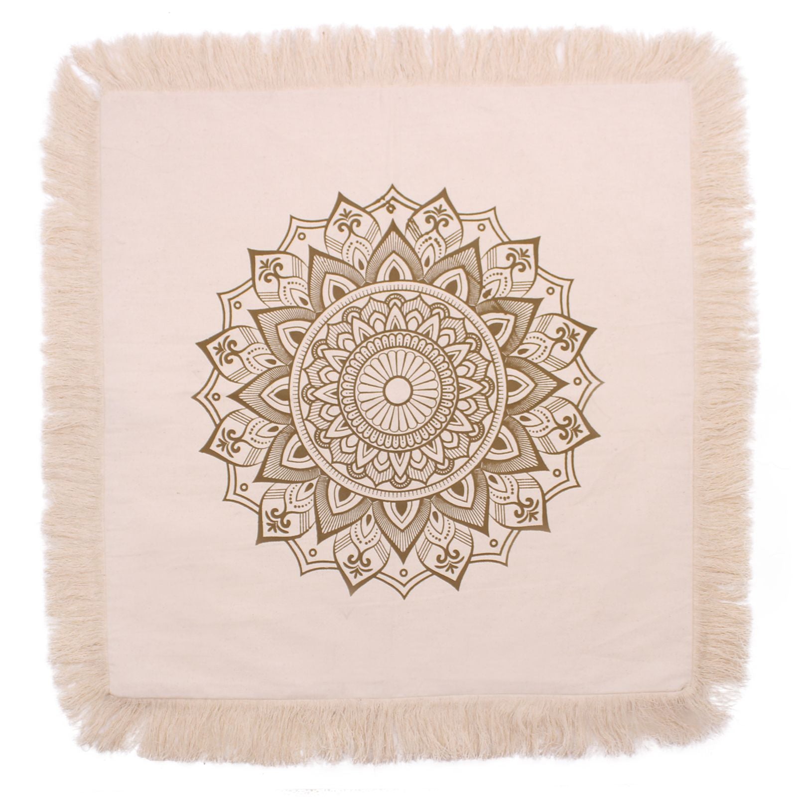 Cojín Lotus Mandala - 60x60cm - bronce