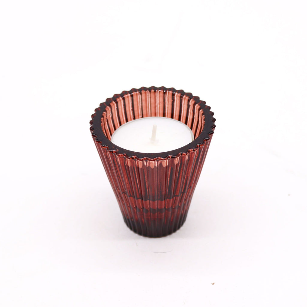Portavelas reversible para cena / vela de té - Rojo Vampiro
