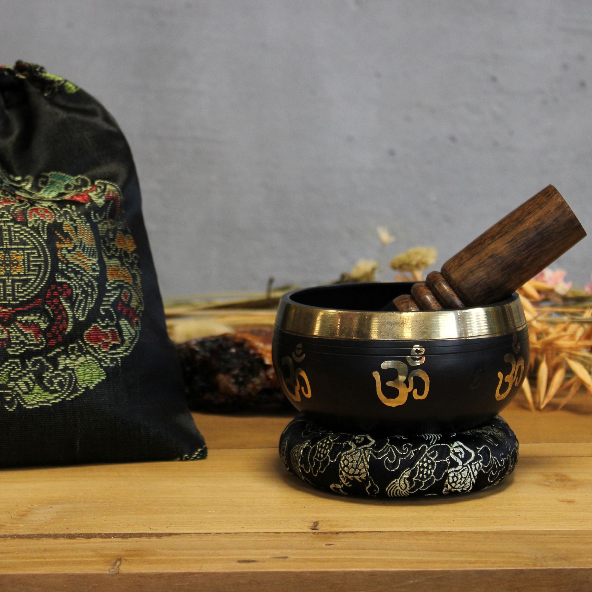 Juego de cuencos tibetanos Yoga Om