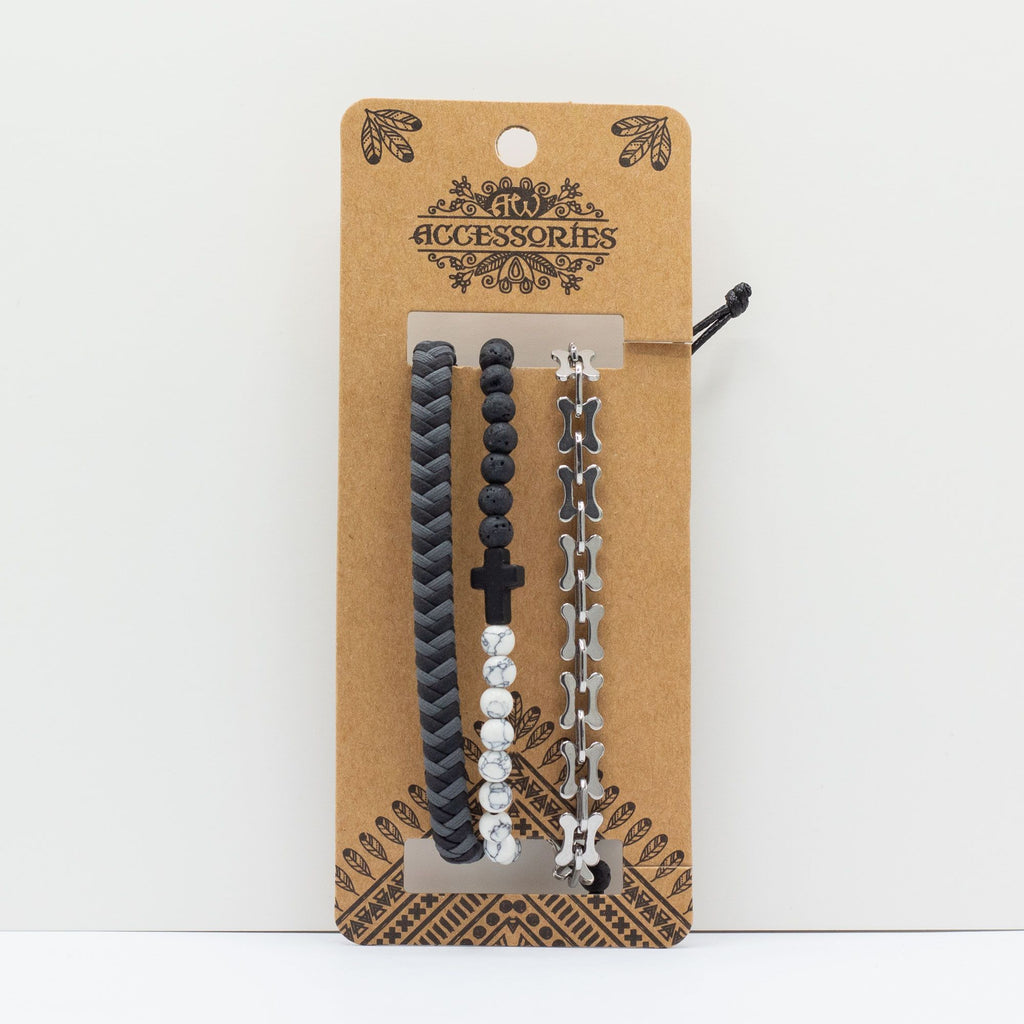 Set de Pulseras para Hombre - Negros de Ciudad