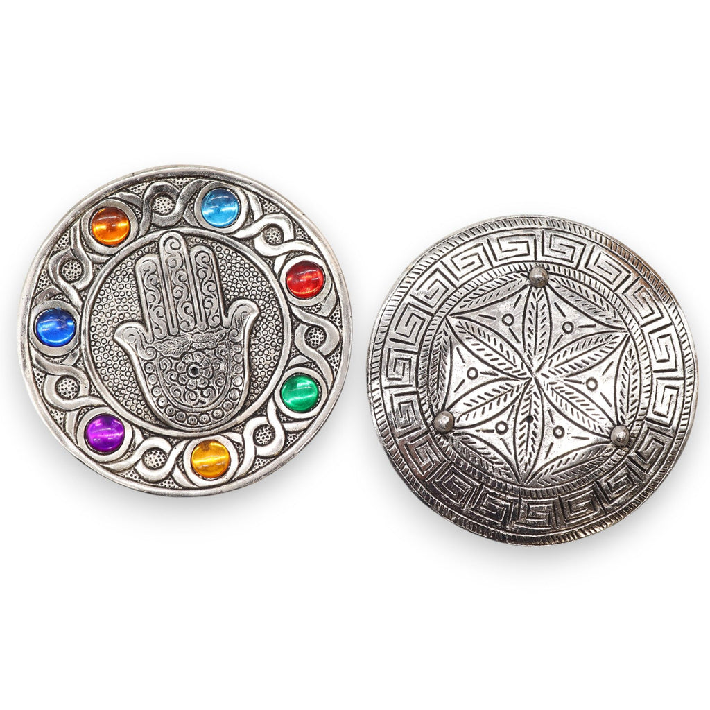 Porta-incienso Hamsa Siete Chakras 11.5cm