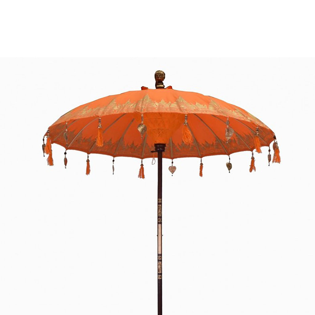 Sombrilla de Patio de Bali - Algodón - Decoración Naranja - 2m