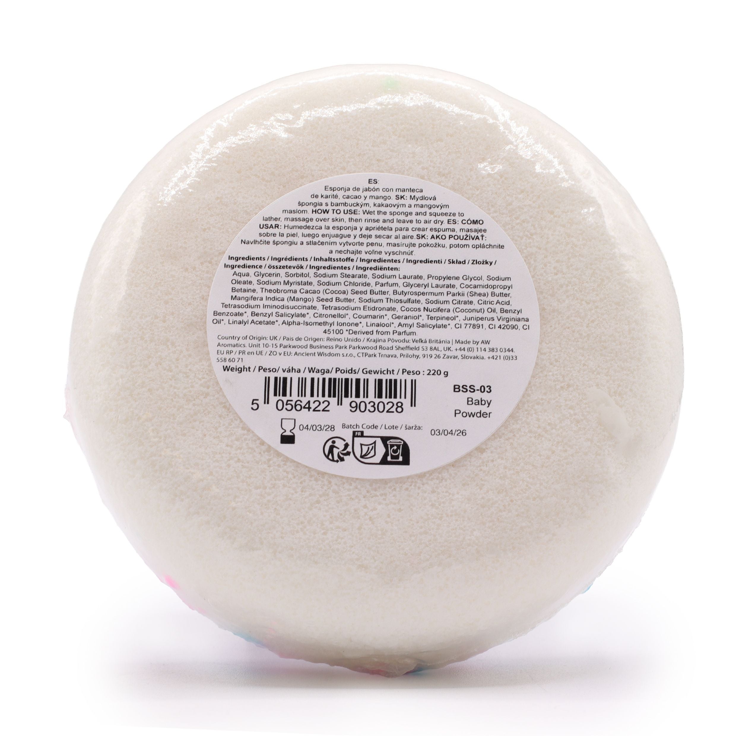 Jabón de burbujas de mantequilla - Polvo para bebé